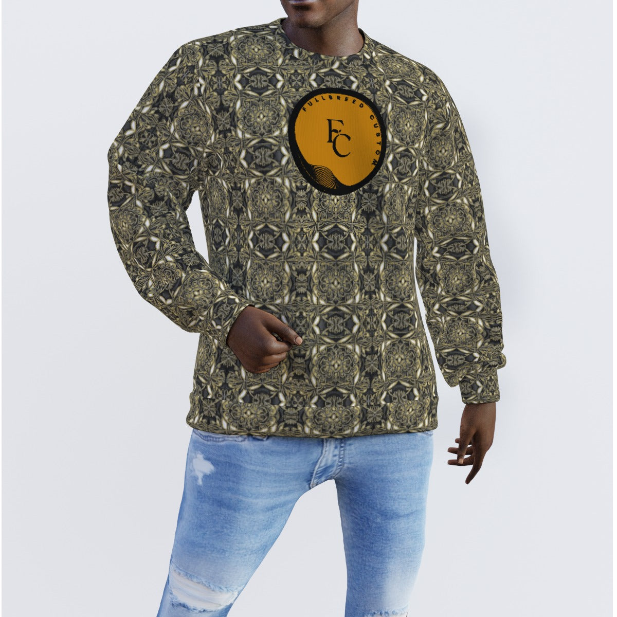 All-Over Print Men's Sweater