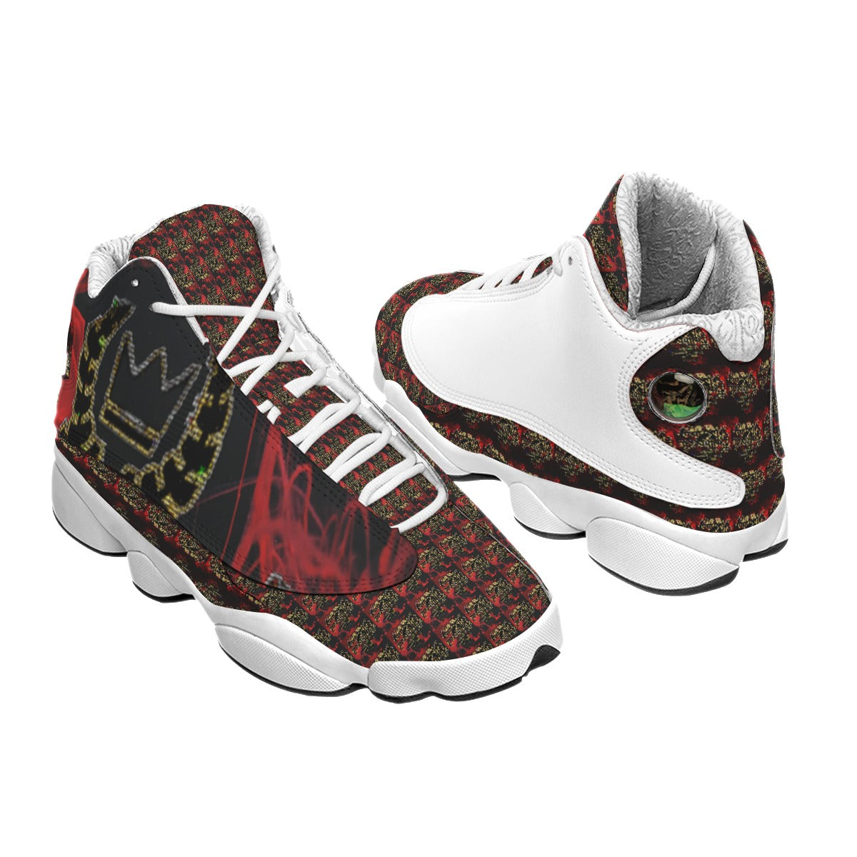 Men's Curved Basketball Shoes With Thick Soles