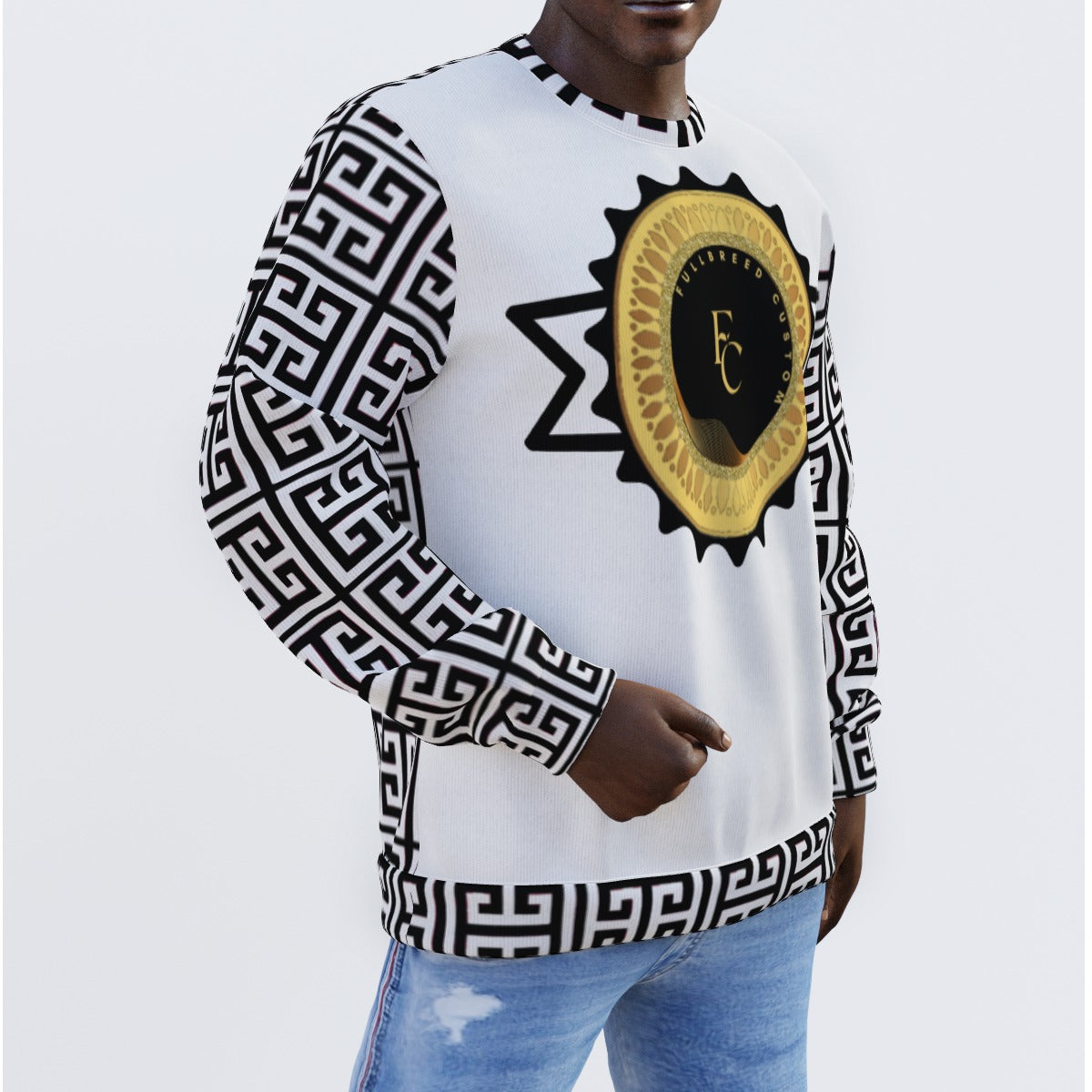 All-Over Print Men's Sweater