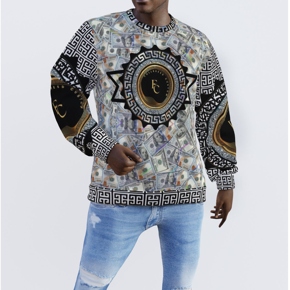 All-Over Print Men's Sweater