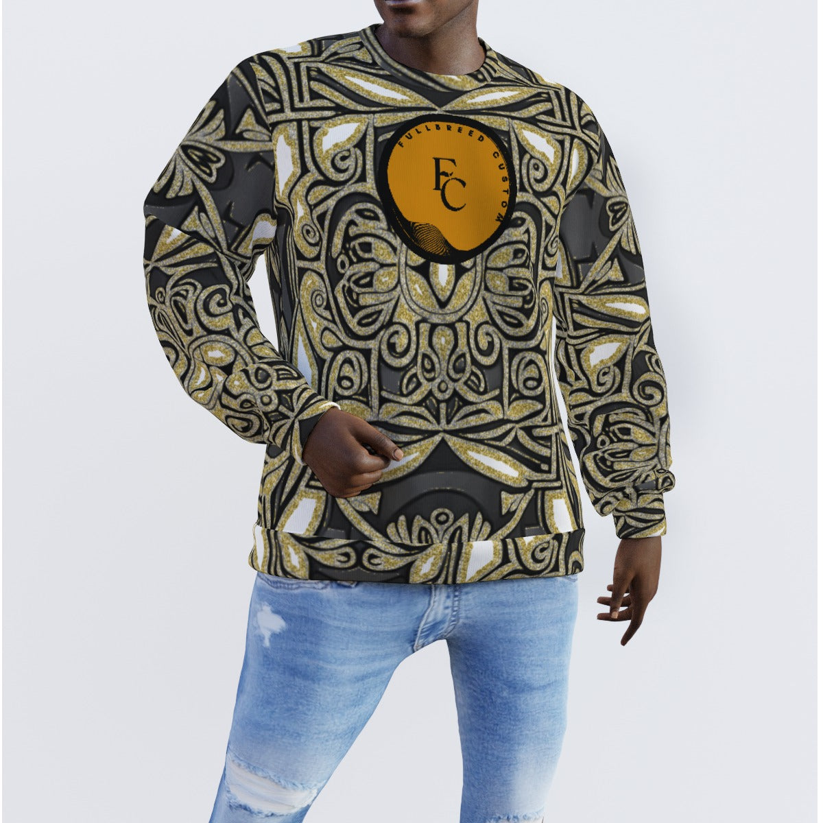 All-Over Print Men's Sweater