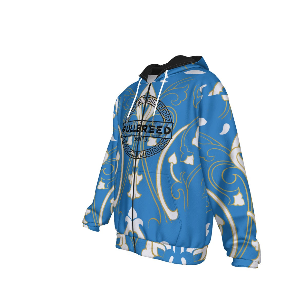 FullbreedBoutique Print Men's Heavy Fleece Zip Up Hoodie