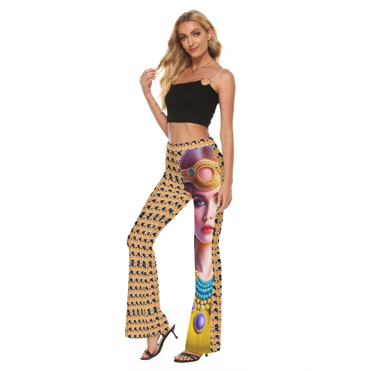 All-Over Print Women's Skinny Flare Pants