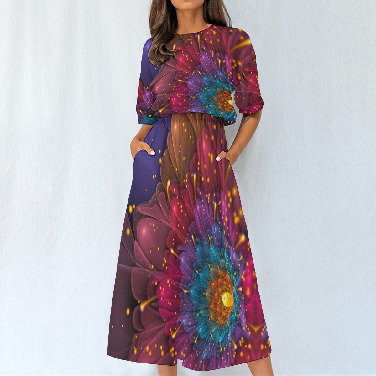 All-Over Print Women's Elastic Waist Dress