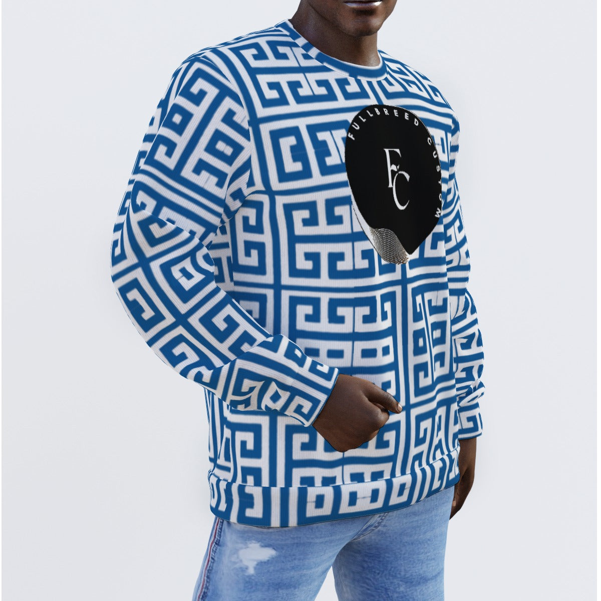 All-Over Print Men's Sweater