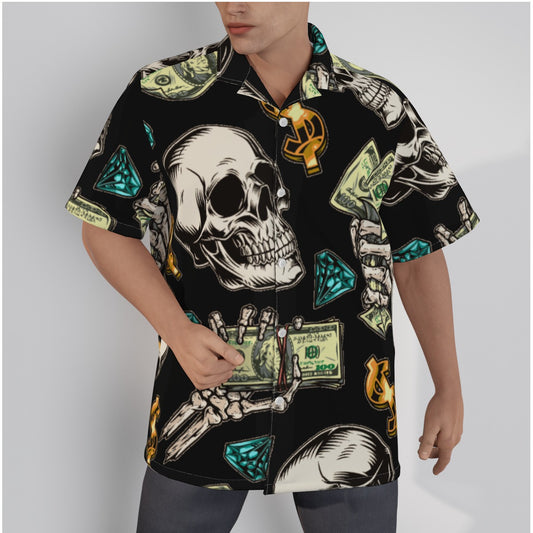 fullbreedboutique Print Men's Hawaiian Shirt With Button Closure