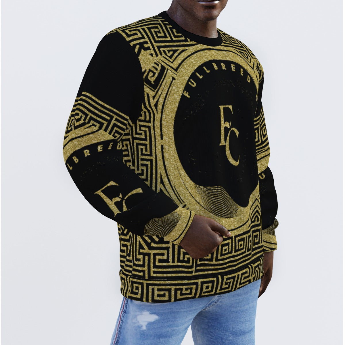 All-Over Print Men's Sweater