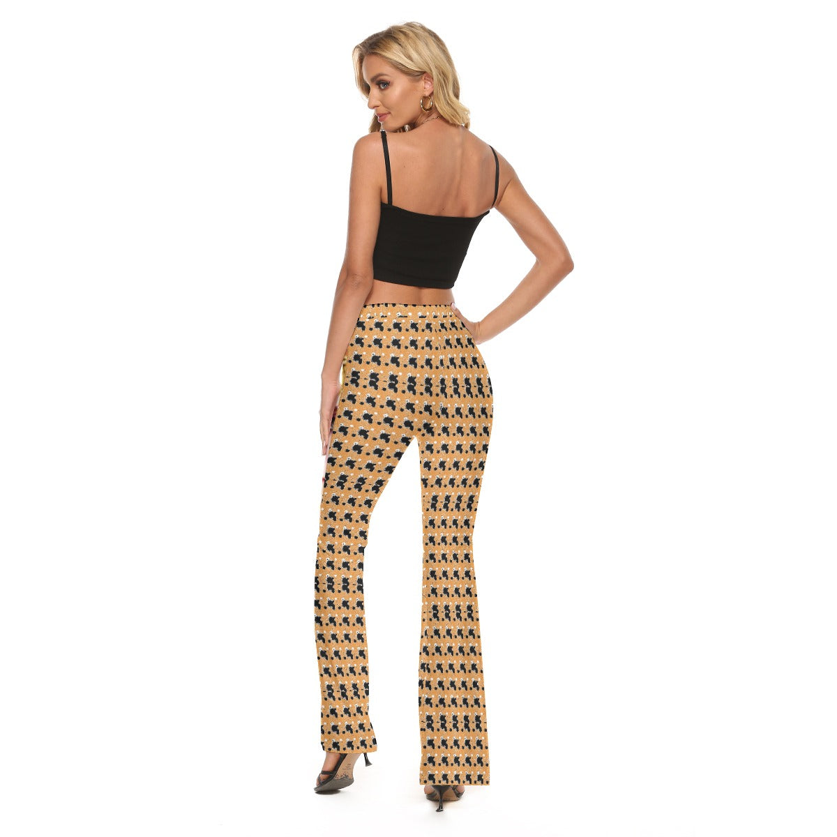 All-Over Print Women's Skinny Flare Pants