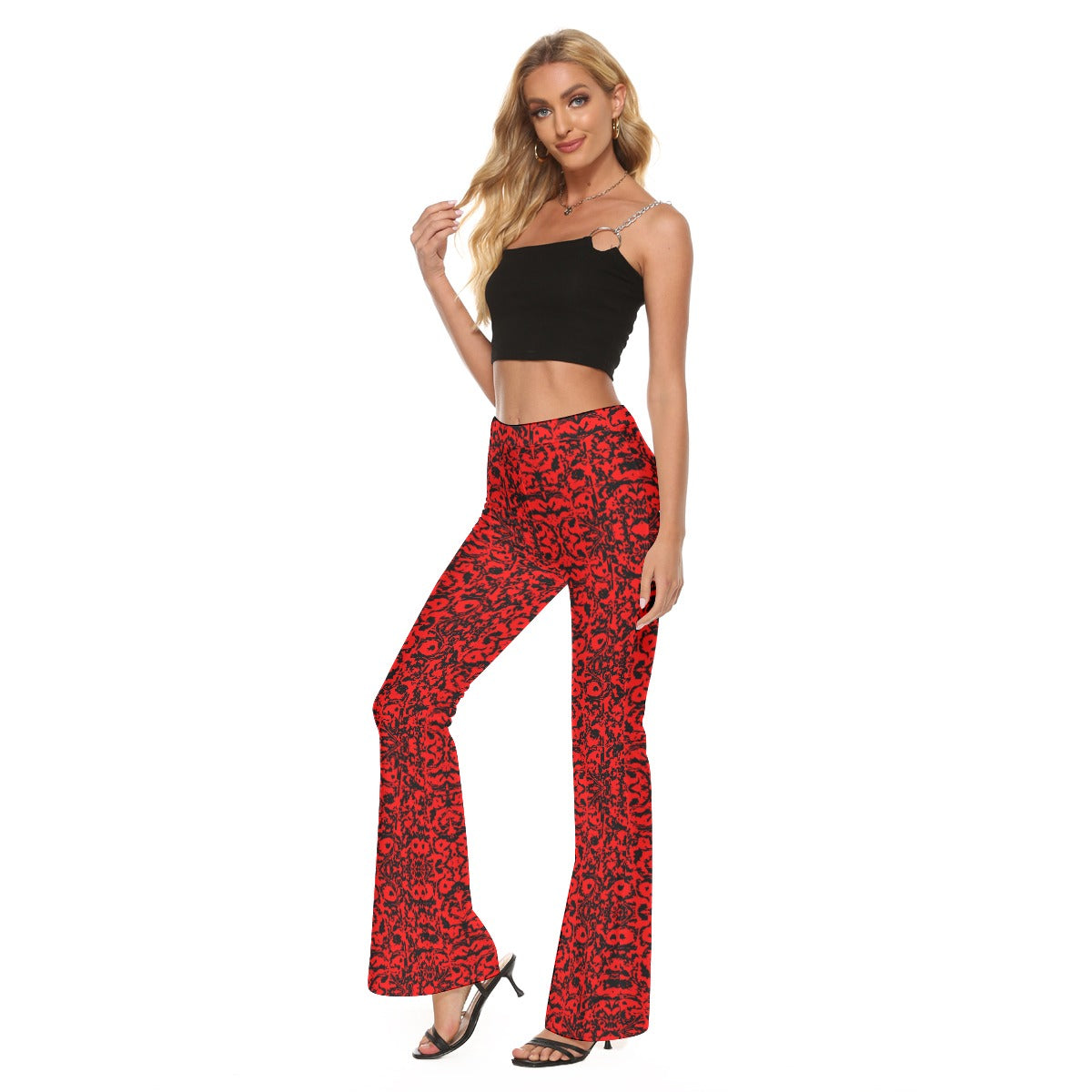 All-Over Print Women's Skinny Flare Pants