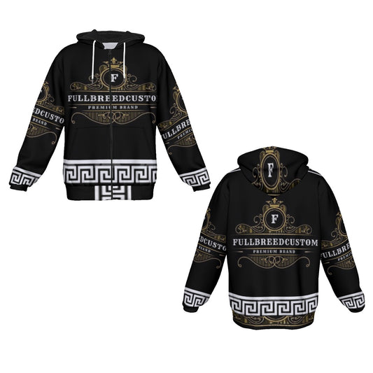 FullbreedBoutique Print Men's Heavy Fleece Zip Up Hoodie