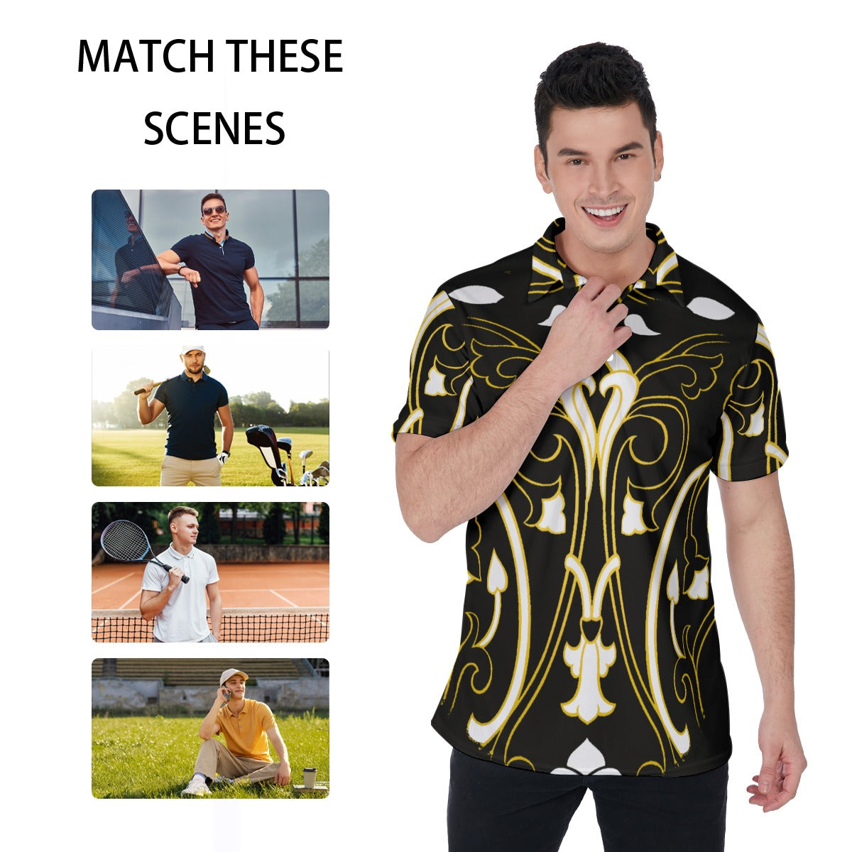 FullbreedBoutique Print Men's Polo Shirt