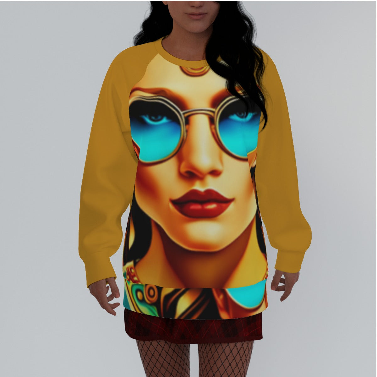 All-Over Print Women's Raglan Sleeve Sweatshirt